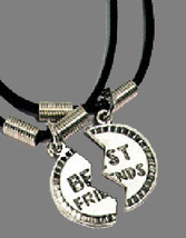 Bff Best Friends Necklace Set Retro Gift Fun Charm Funky Jewelry - $8.97