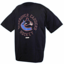 Vancouver Canucks CCM NHL 4997 Digital Team Logo Navy Blue Hockey T-Shirt   - £15.14 GBP