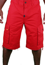 LRG Lifted Research Group Sharks Landing Red Walk Cargo Shorts NWT - £31.05 GBP