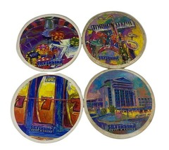 Vintage The Silver Star Casino Nature Stone Coasters Set of 4 Cork Back ... - $12.18