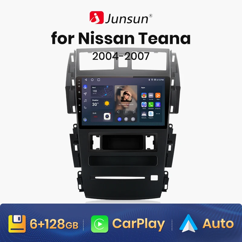 Unsun v1 ai voice wireless carplay android auto radio for nissan teana j31 2004 2007 4g thumb200