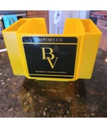 Imported Black Velvet Plastic Napkin Holder Stir Stick Holder Yellow Bar... - $472.26 MXN