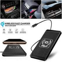 10W Fast QI Wireless Car iPhone Charger Charging Pad Mat Universal Accessories - £16.85 GBP