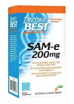 Doctor&#39;s Best SAM-e 200 mg, Vegan, Gluten Free, Soy Free, Mood &amp; Joint Suppor... - £36.76 GBP