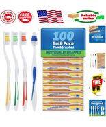 Comfortable Medium Soft Toothbrushes - 100 Individually Wrapped for Fres... - $61.53 CAD
