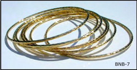 Bangle Bracelet  14 Karat Gold Layered 2 1/2 Inch  Guaranteed BNB-7 - £26.10 GBP