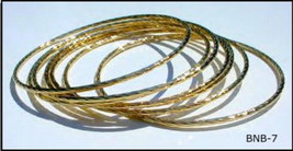 Bangle Bracelet  14 Karat Gold Layered 2 3/4 Inch  Guaranteed BNB-7 - £25.90 GBP