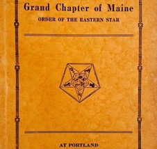 Order Of The Eastern Star 1930 Masonic Maine Grand Chapter Vol XII PB Bo... - $69.99