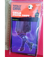 Fashion Holiday Child Accessory Medium Purple Stripe Tights Halloween Co... - $6.46 CAD