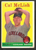 1958 Topps # 208 Cleveland Indians Cal McLish good - $1.99