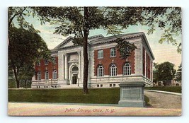 Postcard 1910 New York Public Library Utica, N.Y. Oneida County Neoclass... - £3.81 GBP