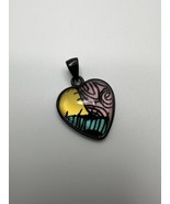 Vintage Colorful Disney Heart Necklace Pendant 3.2cm NB9 - €12,38 EUR