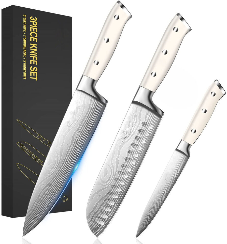 Primary image for Professional Chef Knife Set High Carbon Stainless Steel Knives 3PCS