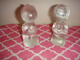 Fenton Crystal Velvet Praying Boy &amp; Girl Children With Stickers - £19.97 GBP