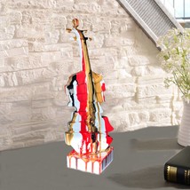 Violin Resin Sculpture Home Décor Ornament Gift Chic Art - £125.11 GBP