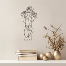 LaModaHome Handcrafted Ballet Core, Metal Wall Art, Elegant Pointe Shoes Design, - £32.02 GBP+