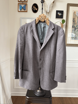 Armani Collezioni Blazer Mens 42R Gray Flannel Made in Italy Sport Coat - $67.50