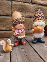 10&quot; H, Petunia and Gnome Statue, Yard Art, Garden Decor, CHOOSE Style - £17.20 GBP