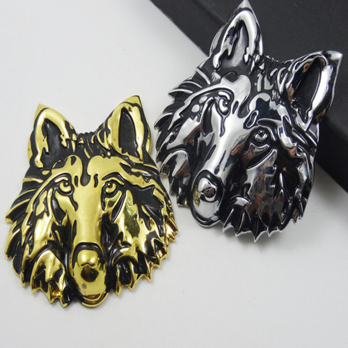 Car Sticker Exterior Decorative Sticker Metal Wolf Head Stickers Transformers St