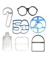 Over The Hill 50th Birthday Set Of 7 Cookie Cutters Made In USA PR9035 - $298.72 MXN