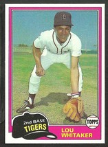 1981 Topps Baseball Card # 234 Detroit Tigers Lou Whitaker nr mt - £0.79 GBP