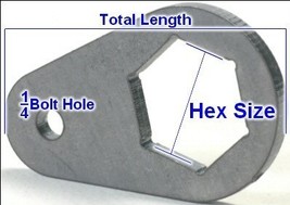 USA Made Laser Cut 5/8 Hex Stop Tab for A 7/16 Inch Bolt Prevents A Bolt... - $33.97