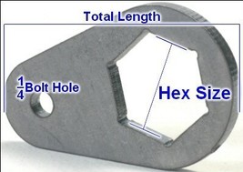 USA Made Laser Cut 3/4 Hex Stop Tab for A 1/2 Inch Bolt Prevents A Bolt ... - $33.97