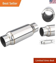 Straight-Through Design 3&quot; Inlet Stainless Steel Muffler - Durable &amp; Lig... - €47,89 EUR