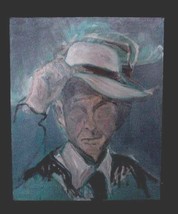 VINTAGE Portrait Painting of Gentleman in Blue - $12.99
