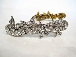 Silver or gold butterfly crystal hair pin clip barrette for thin fine hair - £10.38 GBP