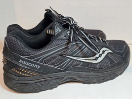 Saucony Eclipse TR2 All Terrain Hiking Shoes Men&#39;s Us Size 11 Black Silver - £18.97 GBP