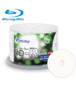 50 Pack Smartbuy 6X BD-R 25GB Blu-ray White Inkjet Hub Printable Recorda... - £16.52 GBP