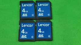 Lot of 4 Lexar 4GB SD Memory SDHC Cards, ( Pulled From Nintendo 2DS) - $289.04 MXN