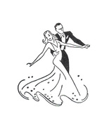 Unmounted Rubber Stamp: Dancing Couple #2 - $3.25