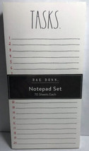 Rae Dunn List Pad Notepad Set of 2 &quot;Task&quot; and &quot;Wish List&quot; 4&quot; x 8&quot; Great Gift - £15.81 GBP