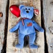 TY Beanie Baby Collection Retired America Blue Bear American Red Cross Donation - £4.69 GBP