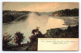 Postcard American Falls from Goat Island Hill Niagara Falls New York NY c.1907 - £3.55 GBP