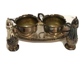 Vtg Henley Tudor Plate Sugar &amp; Creamer Oneida Community W.B Salt Pepper ... - $13.87