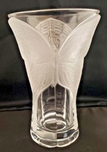 Butterflies French Vase Cristal D&#39;Arques Crystal Vintage - £64.27 GBP