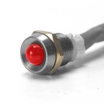 Standard Red LED Indicator Light With Chrome Bezel 30 mcd Light Output - £19.53 GBP