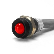 Standard Red LED Indicator Light With Black Bezel 30 mcd Light Output - £19.53 GBP