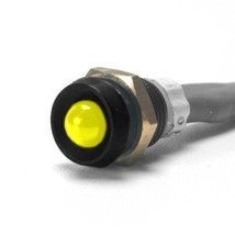 Standard Amber LED Indicator Light With Black Bezel 20 mcd Light Output - £19.53 GBP