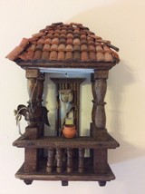 Vintage Wall Hand Made Wood House Balcony with Lot of Details By Artisans. - $12.99