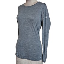 Grey Athletic Wool Blend Long Sleeve Top Size Small - £19.47 GBP