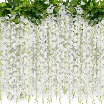 Jackyled 40 Branches Wisteria Hanging Flowers 6 Ft\. White Wisteria Vine - £31.41 GBP