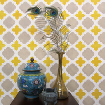 Moroccan Tiles Stencil Allover - Sturdy and Reusable Wall Stencils for DIY decor - £31.59 GBP