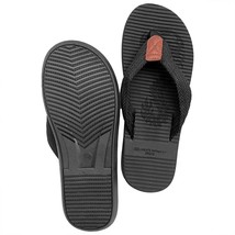 Black Comfortable Flip Flops for Men Textile Thong Sandals Casual Beach Shoes - £16.69 GBP