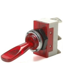 Red 20 Amp On / Off Lighted Lever Toggle Switch The Lever Lights Up When... - £16.55 GBP
