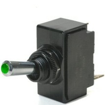 Green Lighted Tip On / Off 15 Amp Toggle Switch With Tab Terminals - $23.95