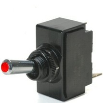 Red Lighted Tip On / Off 15 Amp Toggle Switch With Tab Terminals - $23.95
